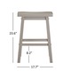 Salvador Saddle Back 24-inch Counter Height Stool by Inspire Q (Set of 2)