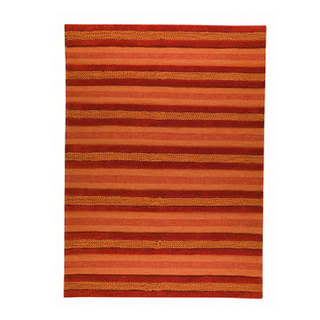 M.A.Trading Hand-woven Grenada Orange Wool Rug (5'6 x 7'10)