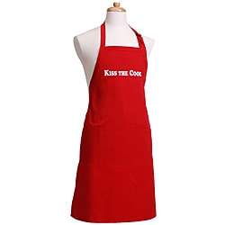 'Kiss the Cook' Men's Flirty Red Apron