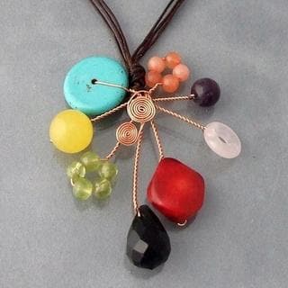 Handmade Abstract Multistone Necklace (Thailand)