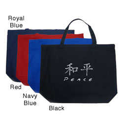 Los Angeles Pop Art Large Chinese Peace Shopping Tote