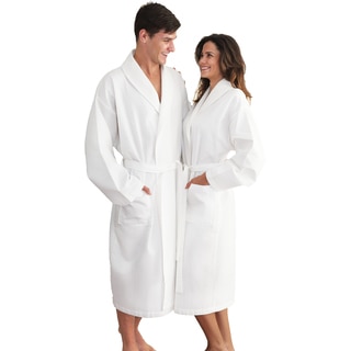 Authentic Hotel and Spa Turkish Cotton Unisex Waffle-Weave Bath Robe (2 options available)