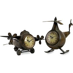 Set of 2 Regent Fly Boys Aviation Clocks