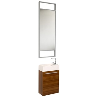Fresca Pulito Teak Tall Mirror Bathroom Vanity