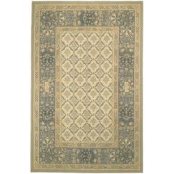 Hand-knotted French Aubusson Ivory Wool Rug (12' x 18')