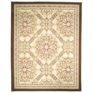 Safavieh Couture French Aubusson Hand Woven Flatweave Red/ Gold/ Green Wool Area Rug (10' x 14')