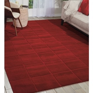 Nourison Westport Hand-tufted Red Wool Rug (3'6 x 5'6)