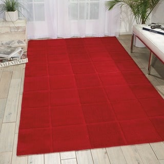 Nourison Westport Hand-tufted Red Wool Rug (5' x 8')