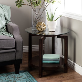 Tanner Espresso End Table with Shelf