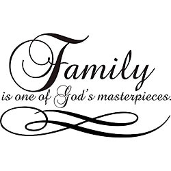 Thumbnail 1, Design on Style 'Family is One of God's Masterpieces' Vinyl Wall Art Quote.