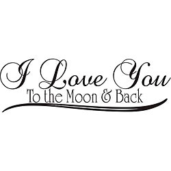 Design on Style 'I Love You to the Moon and Back' Vinyl Wall Art Quote