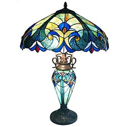 Tiffany-style Double Lit Table Lamp