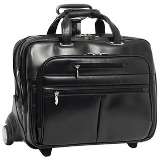 McKlein Ohare Leather Checkpoint-friendly 17-inch Rolling Laptop Case
