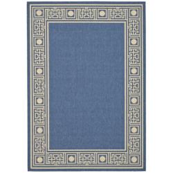 Safavieh Indoor/Outdoor Blue/Ivory Geometric Rug (2'7 x 5')