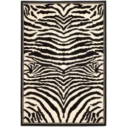 Safavieh Lyndhurst Contemporary Zebra Black/ White Rug (5' 3 x 7' 6)