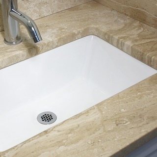 Highpoint Collection White 19x11-inch Undermount Ceramic Vanity Sink