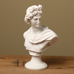White Bonded Marble Apollo Belvedere Classical Bust