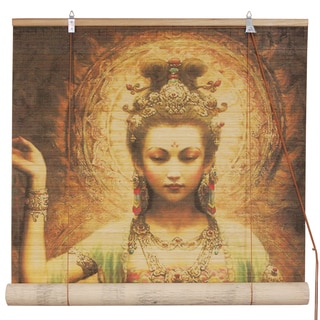 Bamboo Kwan Yin with Lotus Blinds (48 in. x 72 in.) (China)
