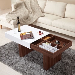 Furniture of America Novia 2-Tone Wood Coffee Table