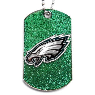 Philadelphia Eagles Fan Glitter Dog Tag Necklace