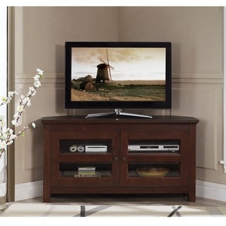 Clay Alder Home Sturgeon 44-inch Brown Wood Corner TV Stand