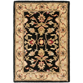 Safavieh Handmade Heritage Timeless Traditional Black/ Gold Wool Rug (2' x 3')