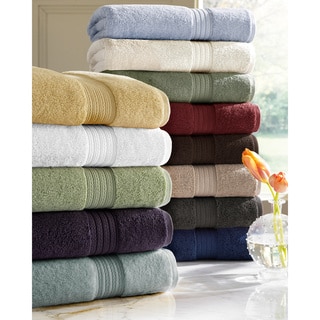 Absorbent Two-ply Ring Spun Cotton Solid-colored 6-piece Towel Set