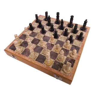 Handmade Soapstone Chess Set 12x12 (India)