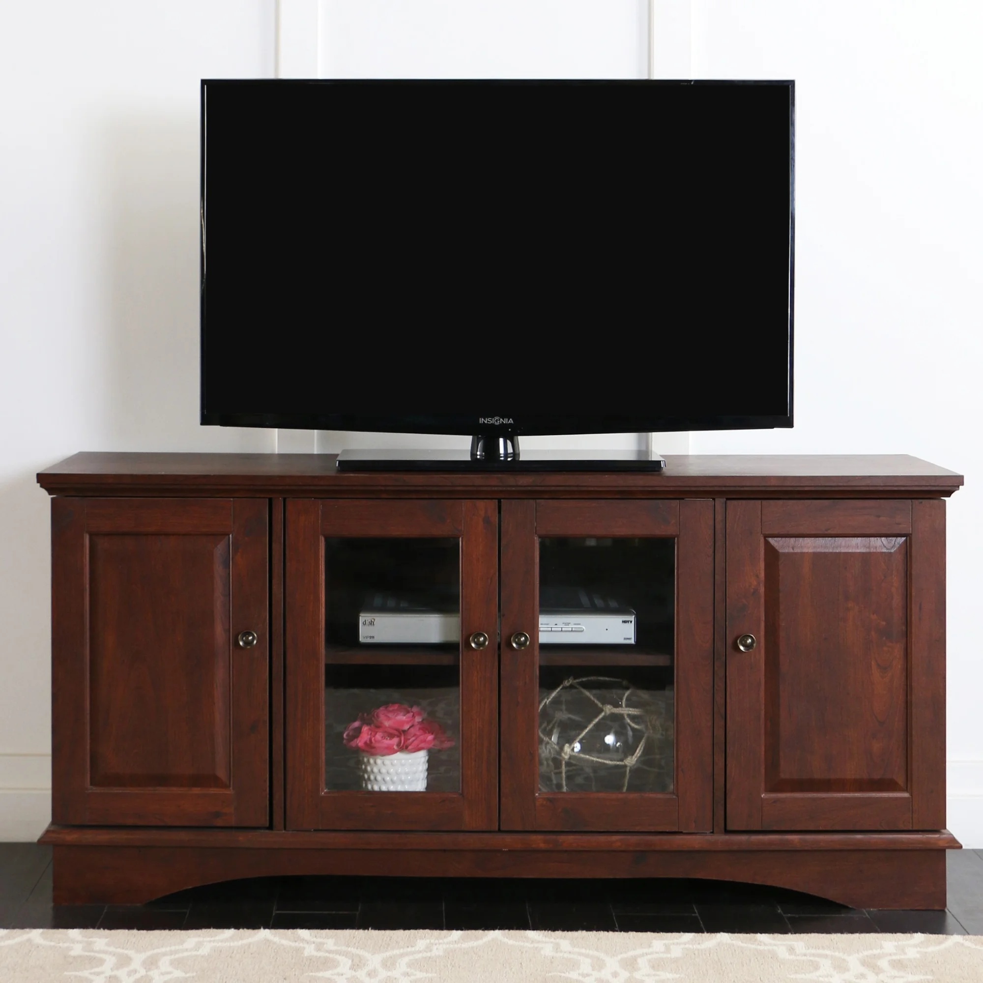 52 in. Brown Wood TV Stand