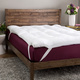 preview thumbnail 1 of 3, SwissLux Deluxe Cotton 3-inch Memory Foam and Fiber Blend Mattress Topper