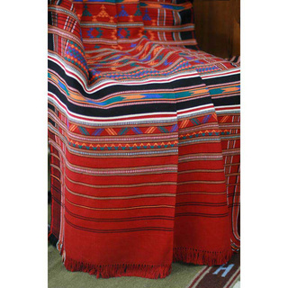 Handmade Festive India Multi Red Color Cotton Throw (India)