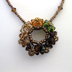 'Circle of Joy' Autumn Crystal Necklace (USA)