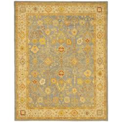 Safavieh Handmade Oushak Slate Blue/ Ivory Wool Rug (9'6 x 13'6)