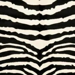 Safavieh Lyndhurst Contemporary Zebra Black/ White Rug (8' Square)