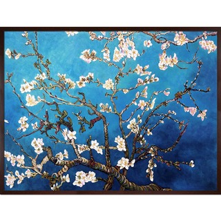 Van Gogh 'Branches of Almond Tree' Hand-painted Framed Canvas Art