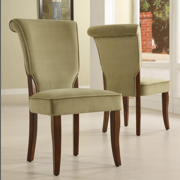 Andorra Sage Velvet Upholstered Dining Chair by INSPIRE Q (Set of 2)