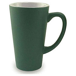 Funnel Style Green 16-oz Ceramic Mugs (Pack of 4)