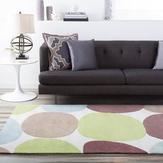 Hand-tufted Contemporary Multi Colored Circles Rocky Road Abstract Rug (8' x 11')