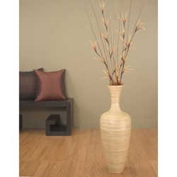 Natural Bamboo 25-inch Floral-optional Floor Vase