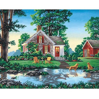 Paint Works 'Summer Cottage' 20x16-inch Paint by Number Kit