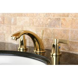 NuvoFusion Widespread Polished Brass Bathroom Faucet