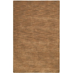 Hand-tufted Brown Abstract Wool Rug (8' x 10')