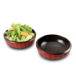 Set of 2 Mango Wood Brick Side Salad Bowls (Thailand)