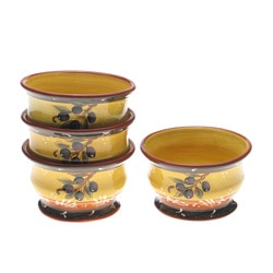 Certified International French Olives Ice Cream Bowl (Set of 4