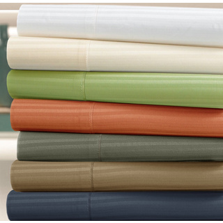 Luxury Pima Cotton 400 Thread Count Stripe 6-piece Deep Pocket Sheet Set