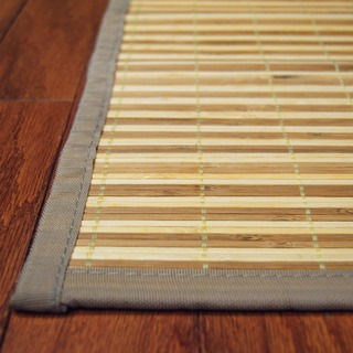 Asian Hand-woven Natural/ Beige Rayon from Bamboo Rug (1'8 x 2'7)