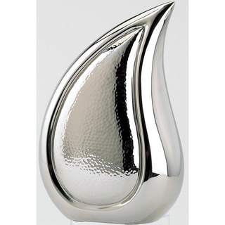 Silver Sparkle Teardrop Brass Urn