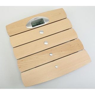 Weighmax Wood Finish Digital Bathroom Scale with LCD Screen