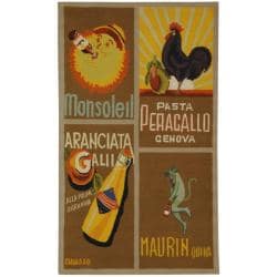 Safavieh Hand-hooked Vintage Poster Mocha Wool Rug (2'9 x 4'9)
