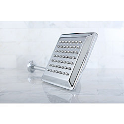 Claremont Chrome 8-in Square Metal Shower Head with Shower Arm